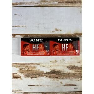 Sony HF 90 Normal Bias Blank Cassette 90min 2 Pack NEW SEALED